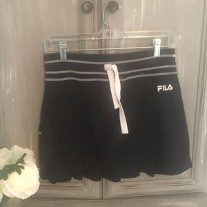 Fila Black Skort with White Stitching